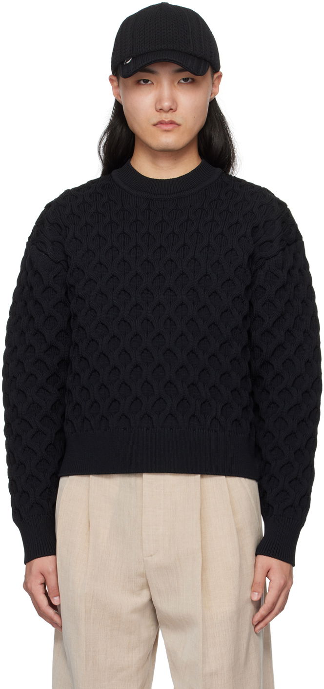 Пуловер Jacquemus 'Le pull Torsade' Sweater Черно | 24E245KN301-2375