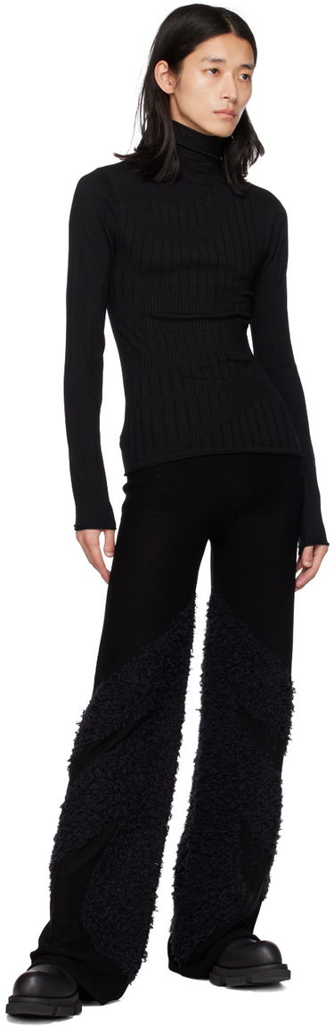 Тениска Dion Lee Fitted Ribbed Turtleneck Top Черно | C7104F22, 3
