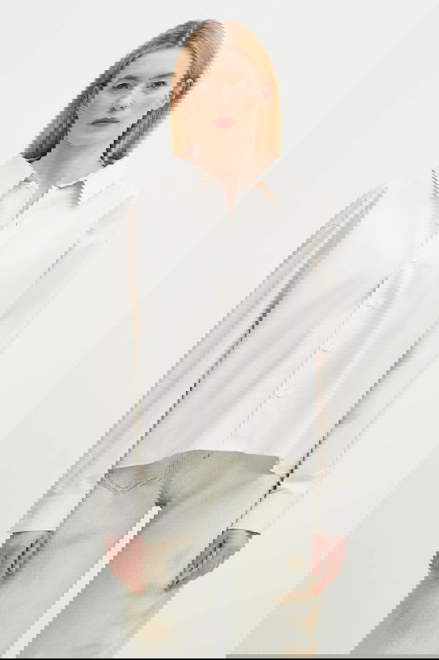 Риза Maison Margiela Cotton Relaxed Fit Classic Collar Shirt Бяло | S52DT0043, 0