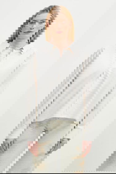 Риза Maison Margiela Cotton Relaxed Fit Classic Collar Shirt Бяло | S52DT0043, 0