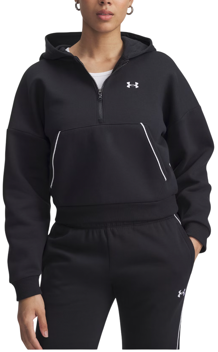 Суитчър Under Armour Rival Fleece Piped ½ Zip Hoodie Черно | 6003707-005