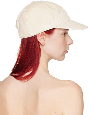Шапка с козирка Courrèges Courrèges Embroidered Washed Cap Бежово | 124ACT031CO0024, 2
