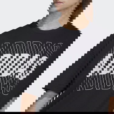 Тениска adidas Performance Essentials Repeat adidas Logo Oversize Tee Черно | HE9347, 5