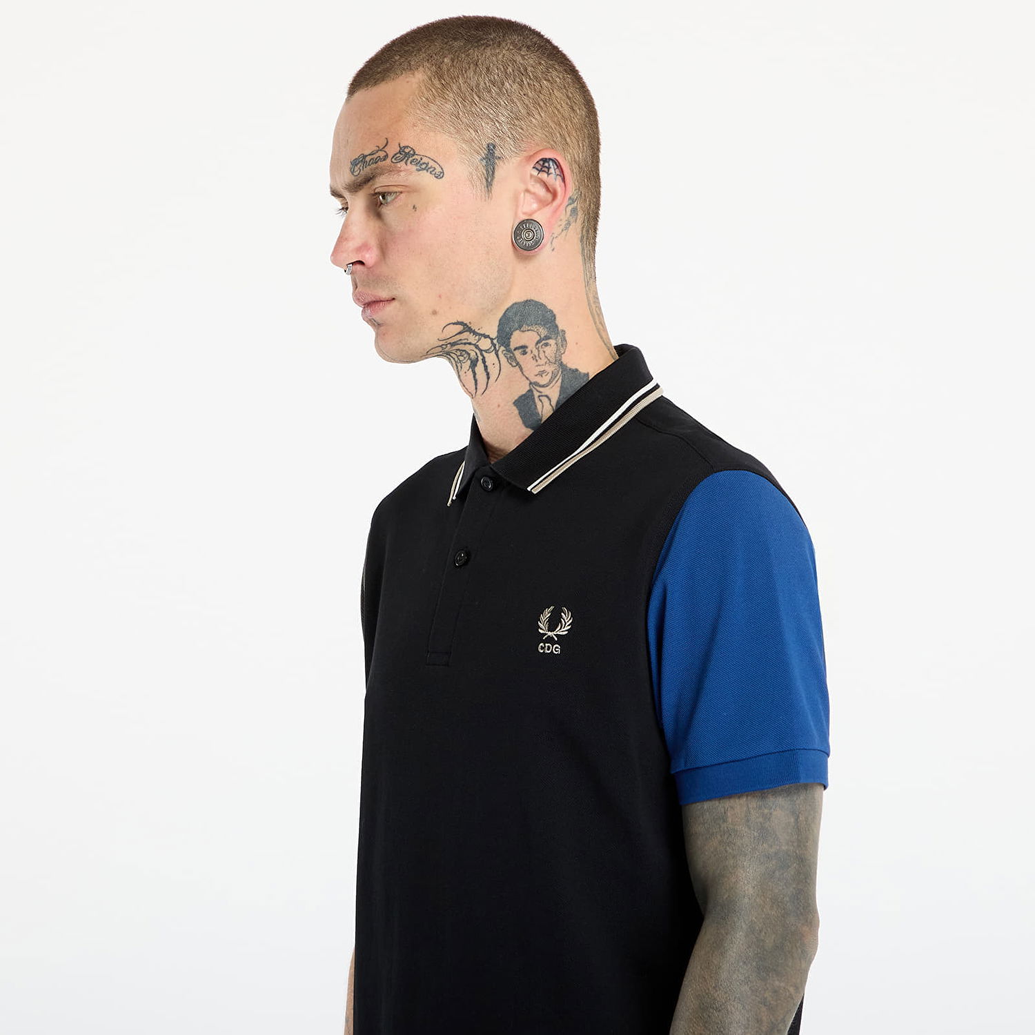 Поло тениска Comme des Garçons Comme des Garçons SHIRT x Fred Perry Polo Knit Многоцветен | FP-T501-W25 Black, 1