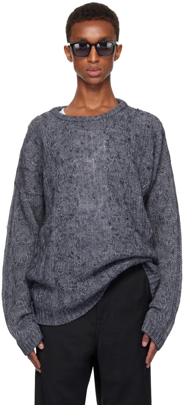 Пуловер OUR LEGACY Popover Crewneck Sweater Синьо | M4243PS, 0