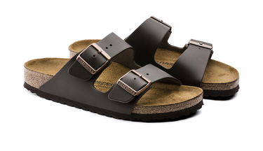 Кецове и обувки Birkenstock Arizona Natural Leather Narrow Fit Кафяво | 51103, 3