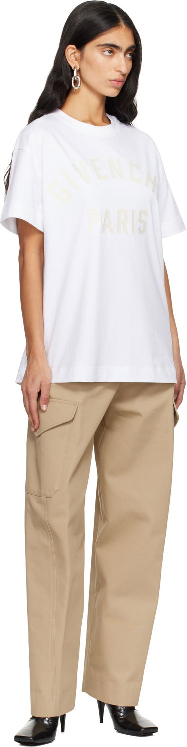 Тениска Givenchy 'Givenchy Paris' Boxy Fit T-shirt Бяло | BW70FM3YRS100, 3