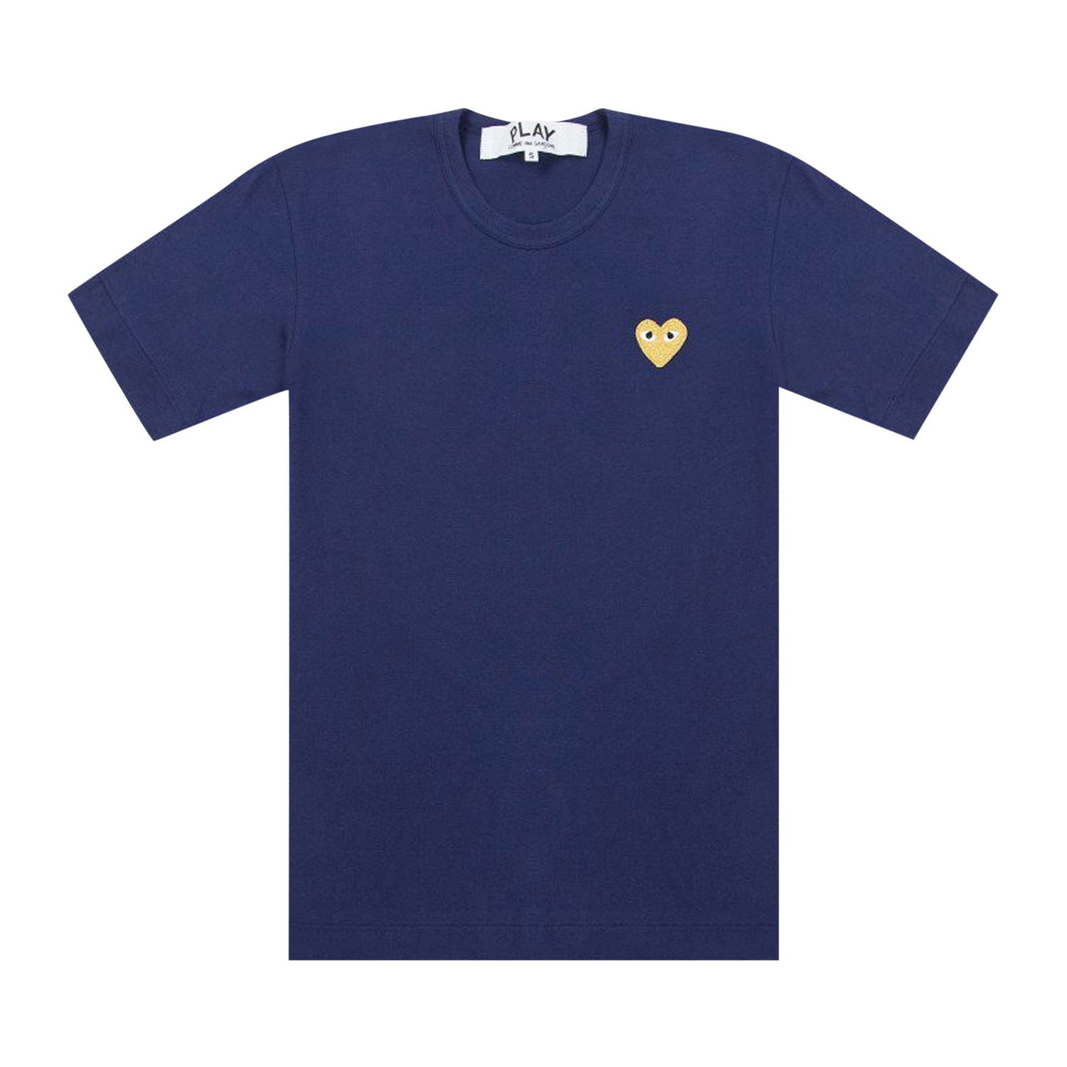 Тениска Comme des Garçons PLAY Gold Heart T-Shirt Тъмно синьо | AZ T216 051 2, 1