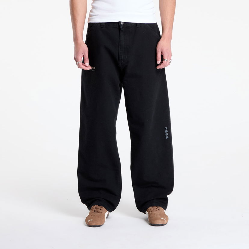 Панталони Carhartt WIP OG Single Knee Loose Fit Graphic Heavy Stone Wash Pant Черно | I035560.8960