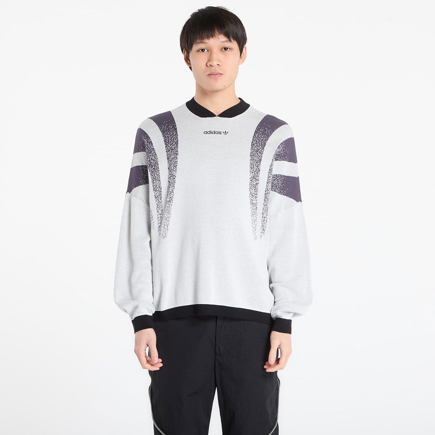 Пуловер adidas Originals Santiago Jersey Knit Sweater Сиво | KC9063, 0