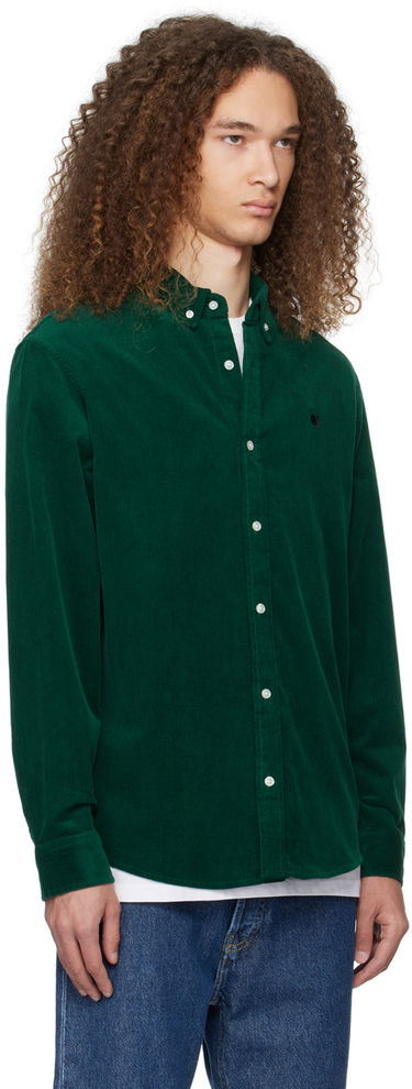Риза Carhartt WIP Corduroy Button-Down Shirt Зелено | I030580, 1