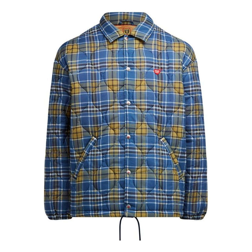 Яке Human Made HUMAN MADE Quilted Check Coach Jacket Синьо | HM25JK005