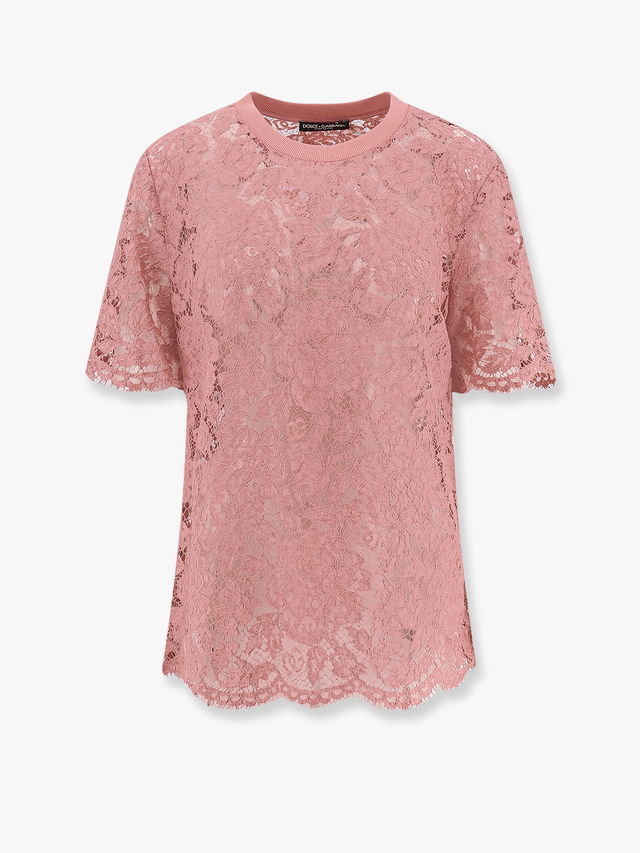 Dolce & Gabbana Lace Short Sleeve Top
