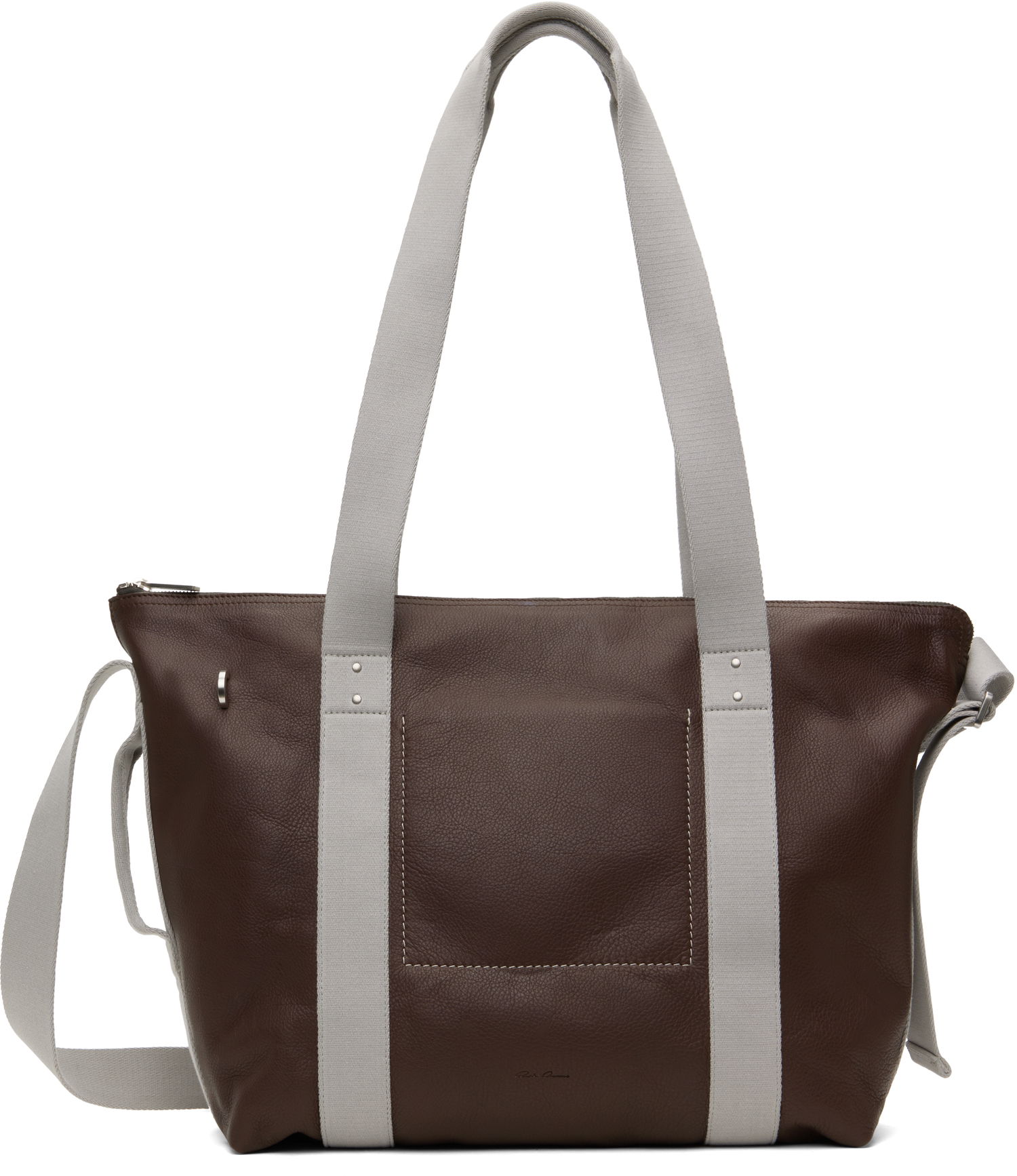 Голяма пазарска чанта Rick Owens Rick Owens Hollywood Trolley Tote Кафяво | RA01E0661 LCN, 0