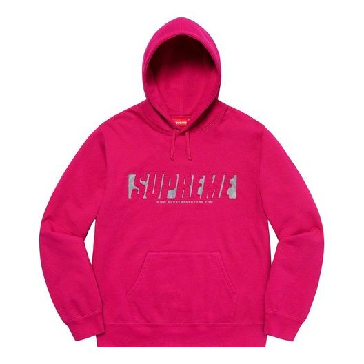 Суитчър Supreme Reflective Cutout Logo Hooded Sweatshirt Розово | SUP-SS20-102, 0