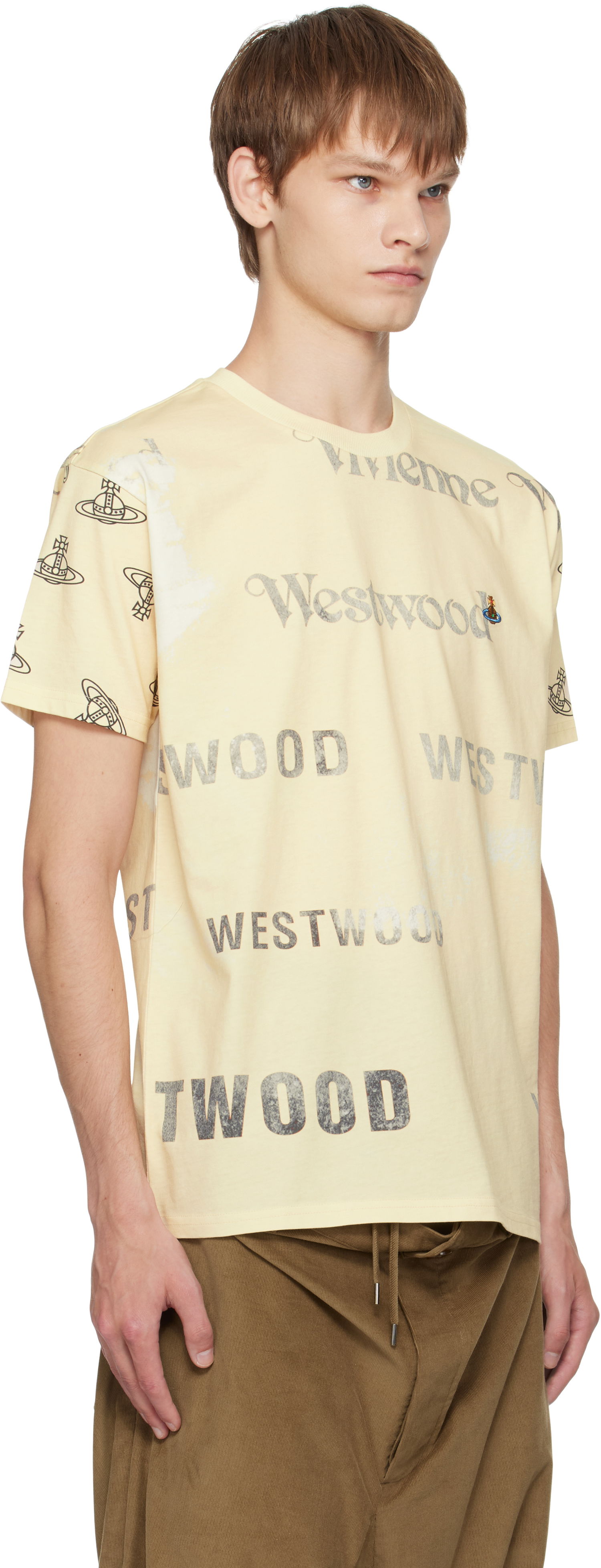 Тениска Vivienne Westwood Vivienne Westwood Labels Classic T-Shirt Жълто | 3G010013-J006E-, 1