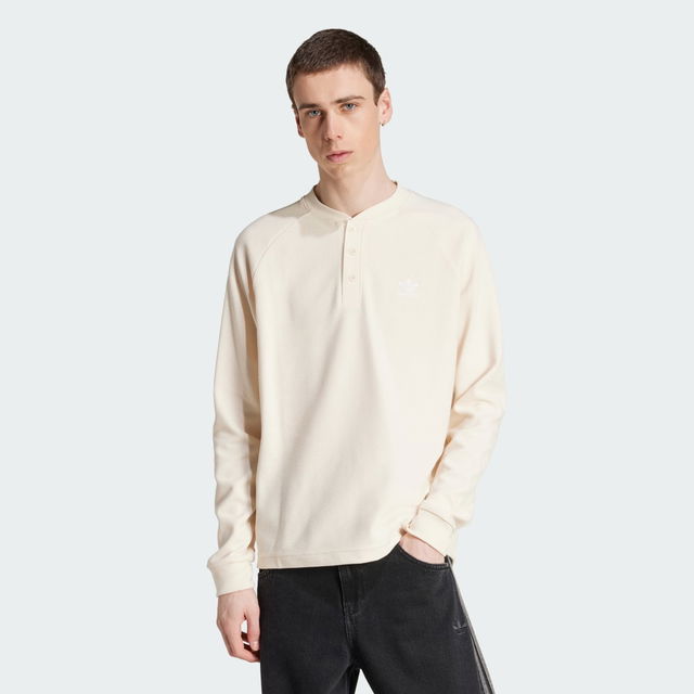 Trefoil Essentials Waffle Henley