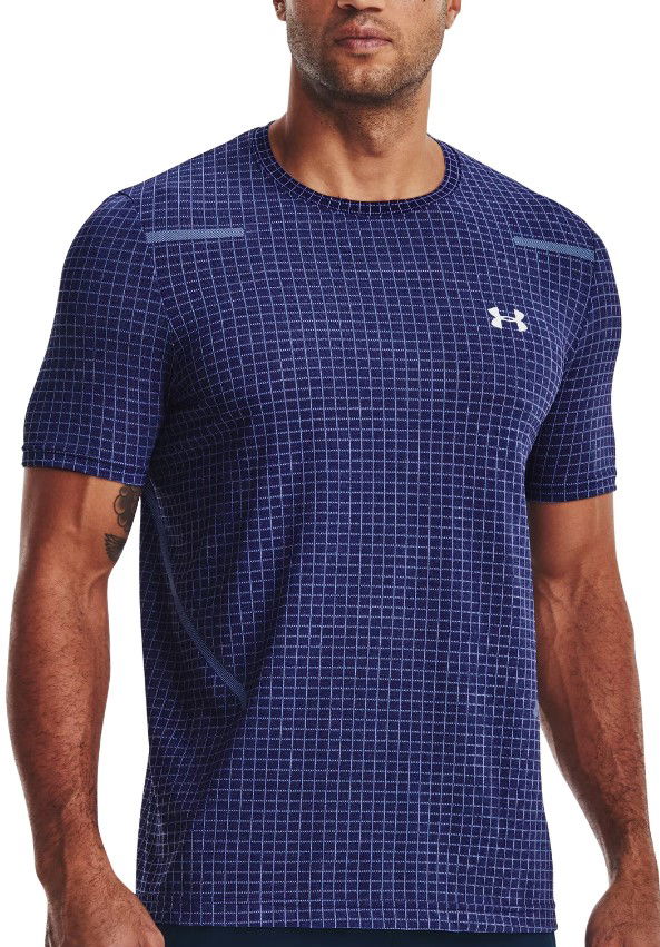 Тениска Under Armour Seamless Grid Short Sleeve T-Shirt Синьо | 1376921-468, 0