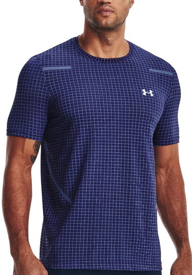 Тениска Under Armour Seamless Grid Short Sleeve T-Shirt Синьо | 1376921-468, 0