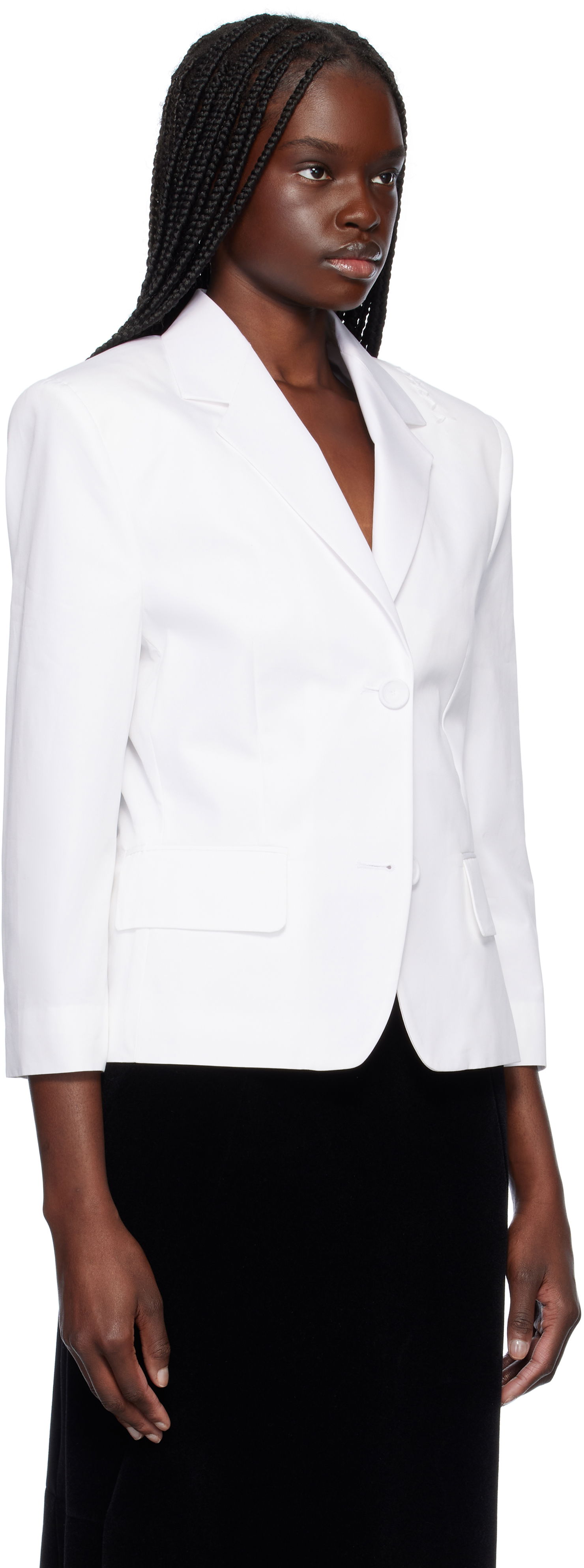 Яке Marni Marni Poplin Single-Breasted Blazer Бяло | GIMA0287SU TCY65, 1