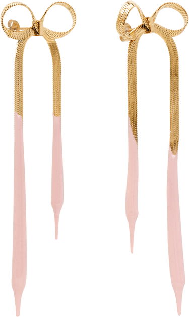 Обеци Ottolinger Ottolinger Laced Bow Earrings Розово | 2225150104, 1