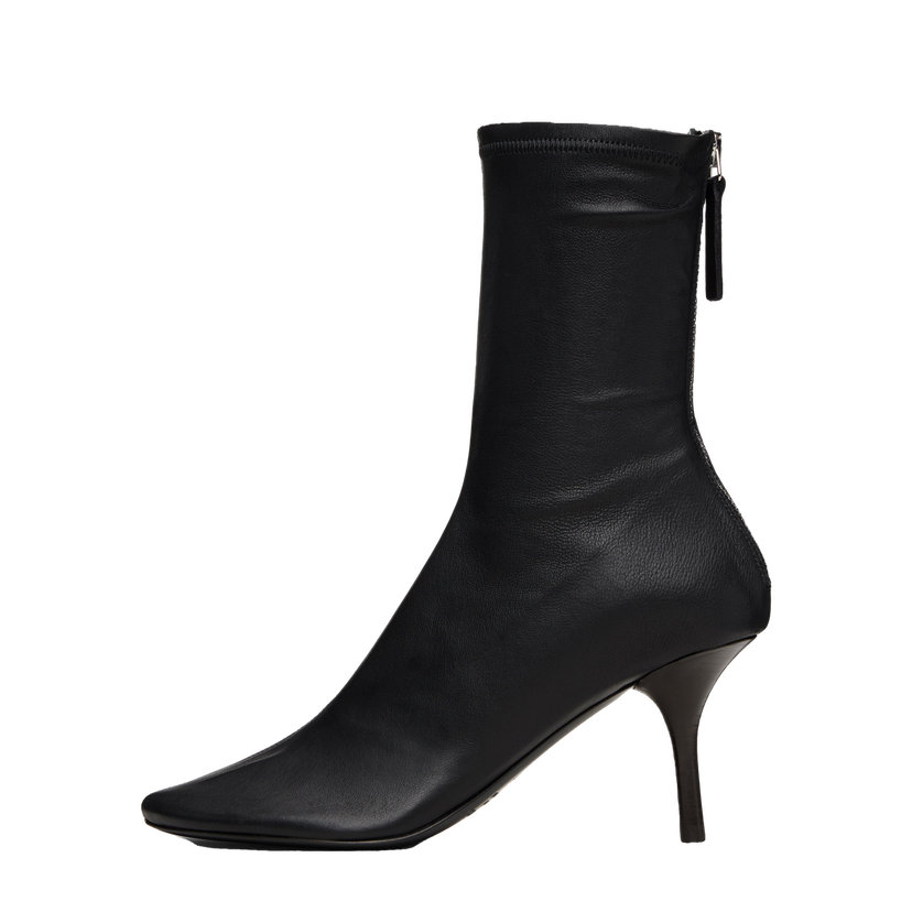 Кецове и обувки Acne Studios Leather Pointed Toe Stiletto Ankle Boots Черно | AD0857-