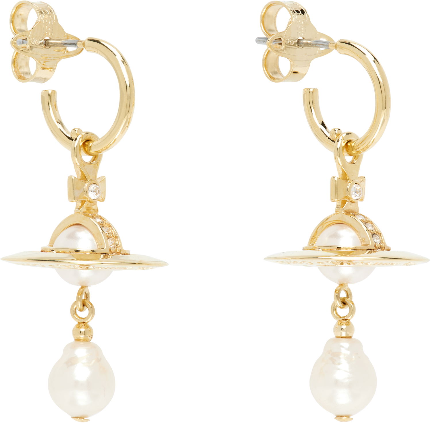 Обеци Vivienne Westwood Vivienne Westwood Aleksa Pearl Drop Earrings Жълто | 6202016M-02R496-, 1