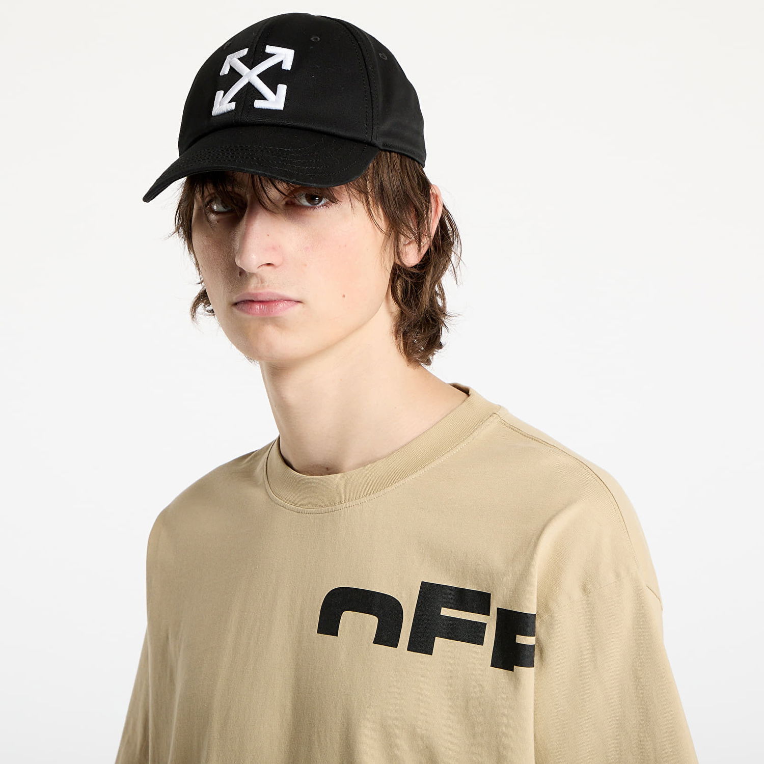 Тениска Off-White Shared Skate Short Sleeve T-Shirt Бежово | OMAA120S25JER00B6110, 1