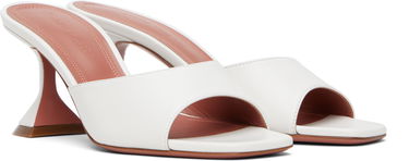 Грижа за обувките Amina Muaddi Amina Muaddi Lupita 70 Heeled Sandals Бяло | LUPITA SLIPPER 70 CL Nappa, 3