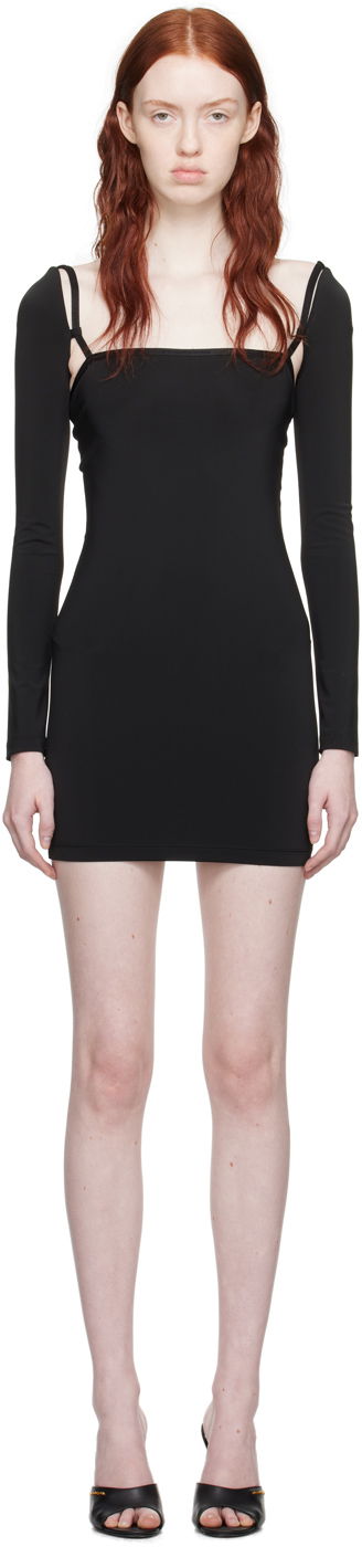 Pокля Alexander Wang Open Back Minidress Черно | 4CC4236622