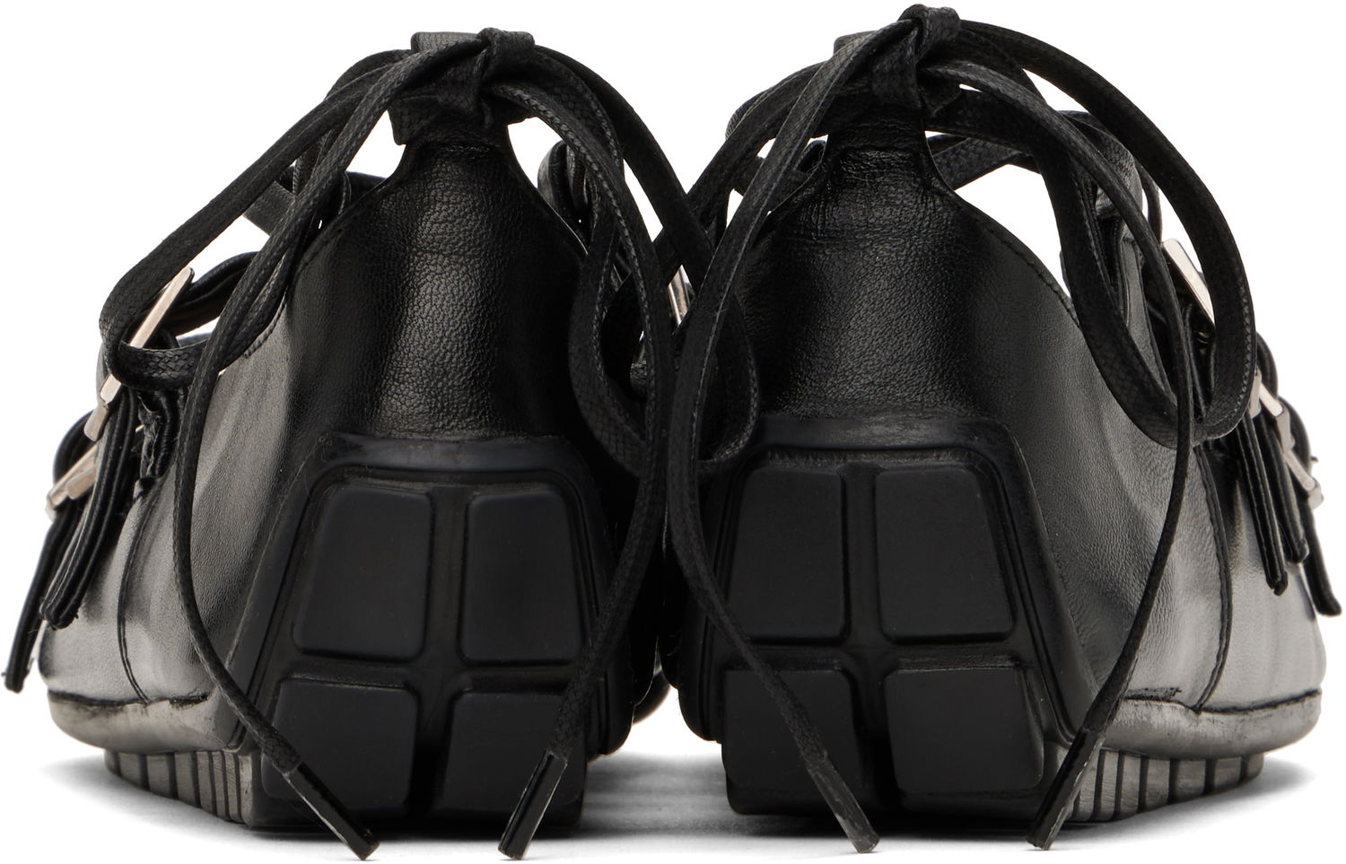 Облекло Simone Rocha Simone Rocha Ghillie Grip Ballerina Flats Черно | BPT2 0777, 1