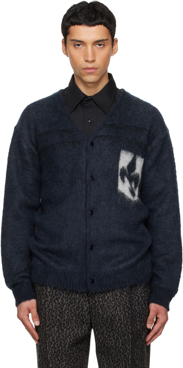 Mohair Emblem Cardigan
