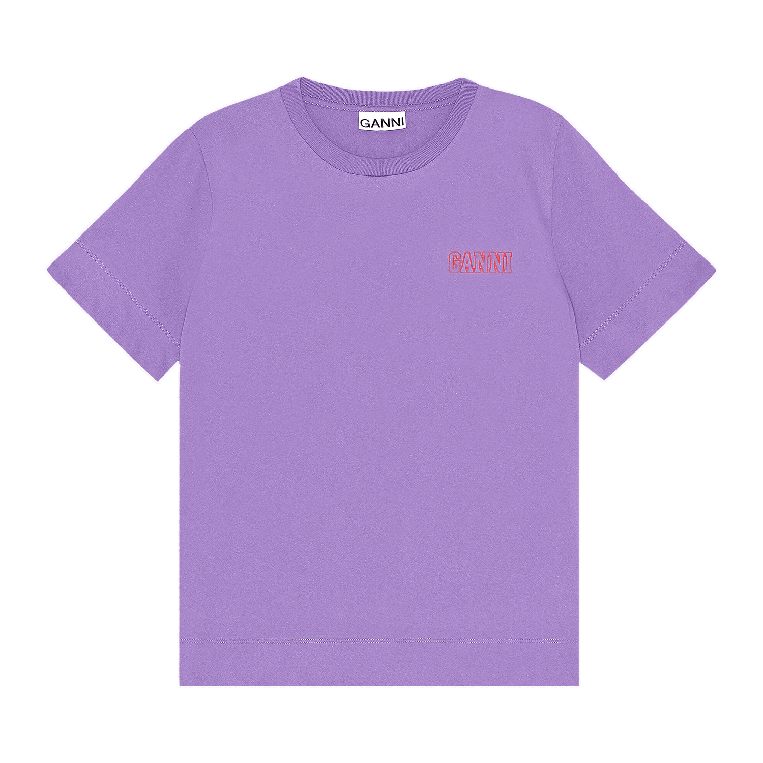 Тениска GANNI Thin Software Jersey T-Shirt Лилаво | T2775 SWEE, 0