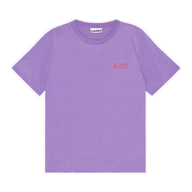 Тениска GANNI Thin Software Jersey T-Shirt Лилаво | T2775 SWEE, 0