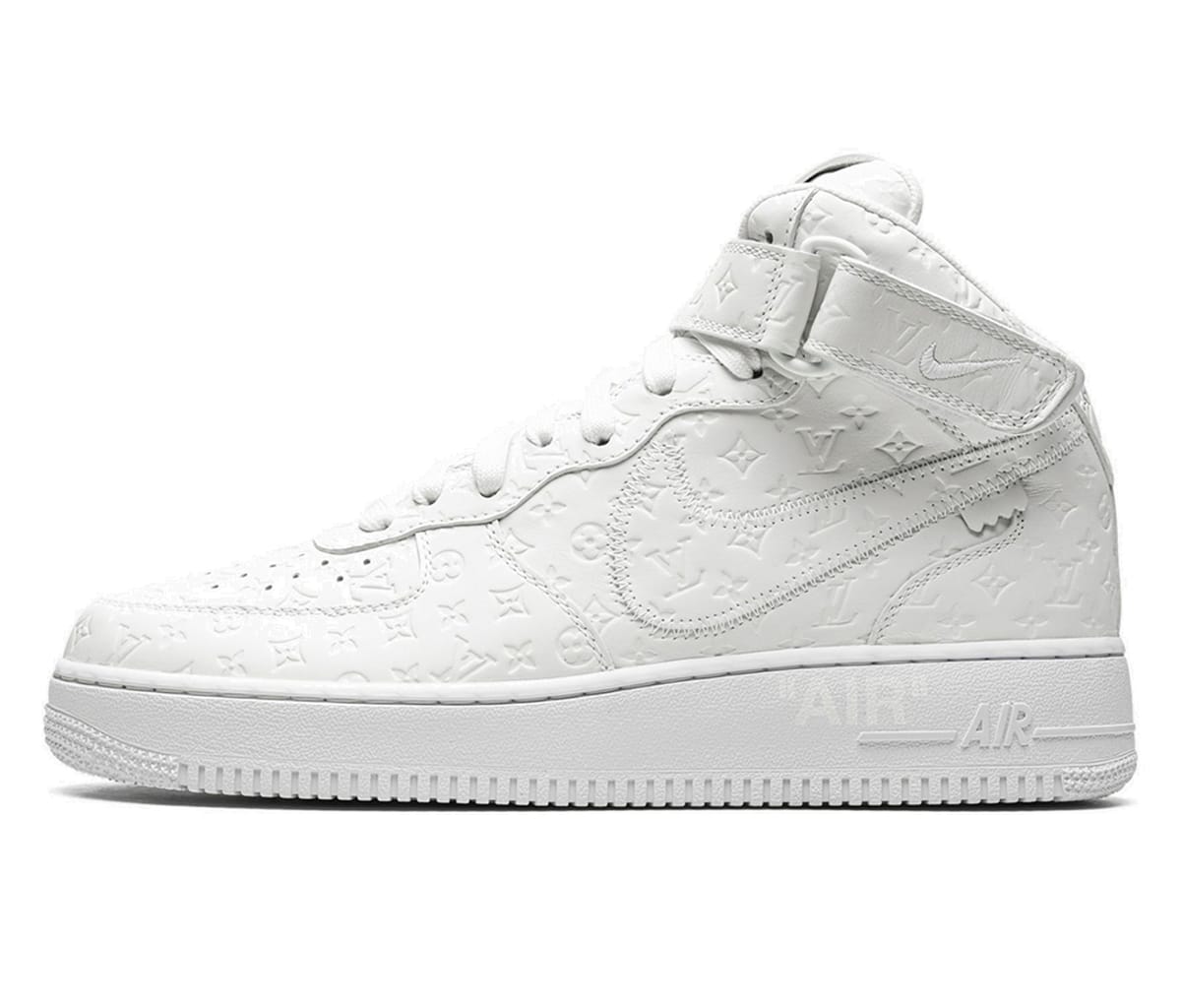 Кецове и обувки Nike Louis Vuitton By Virgil Abloh x Air Force 1 Mid Бяло | MS0222, 0