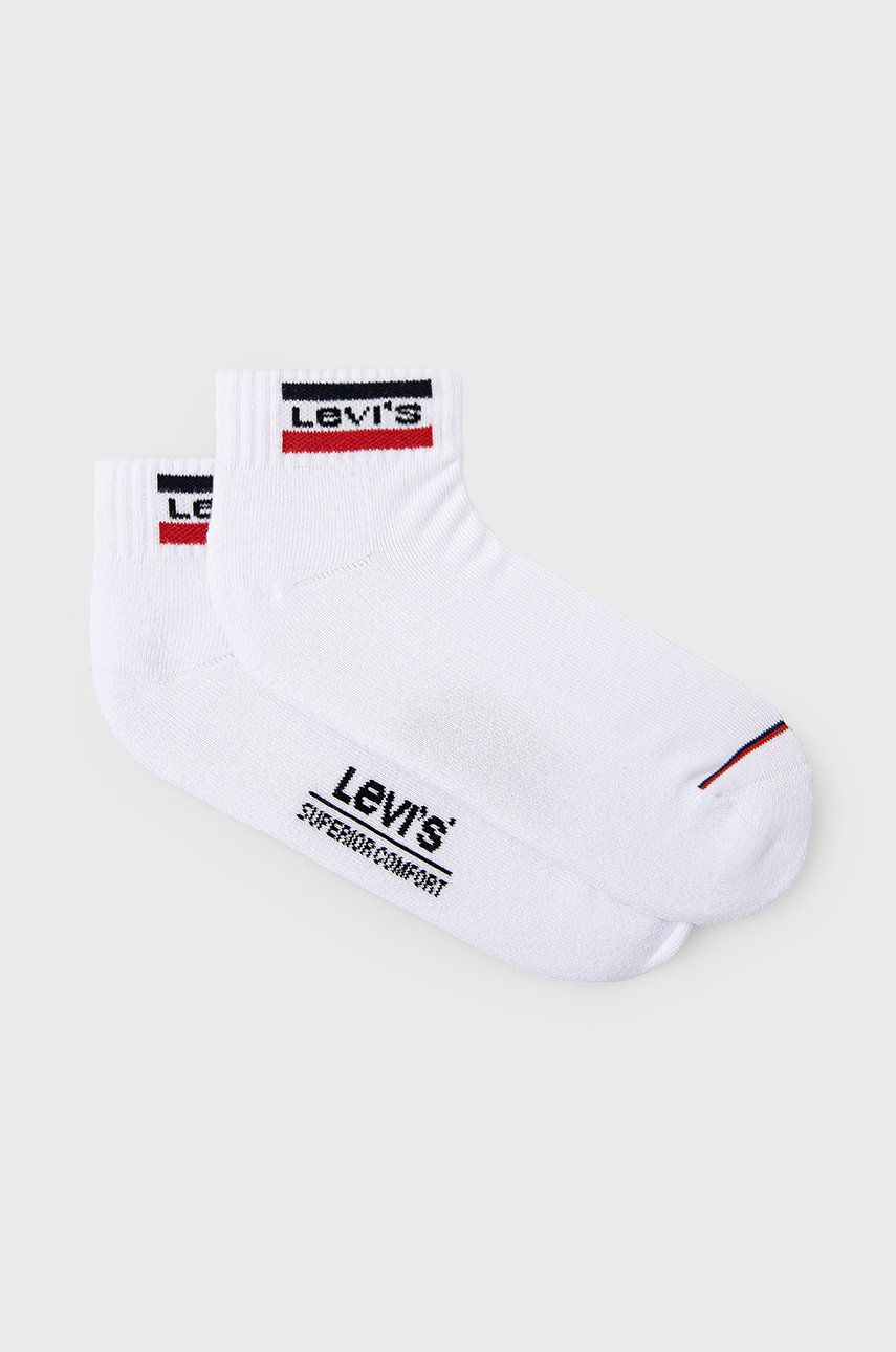 Чорапи Levi's ® Socks 2-pack Бяло | 37157.0773, 0