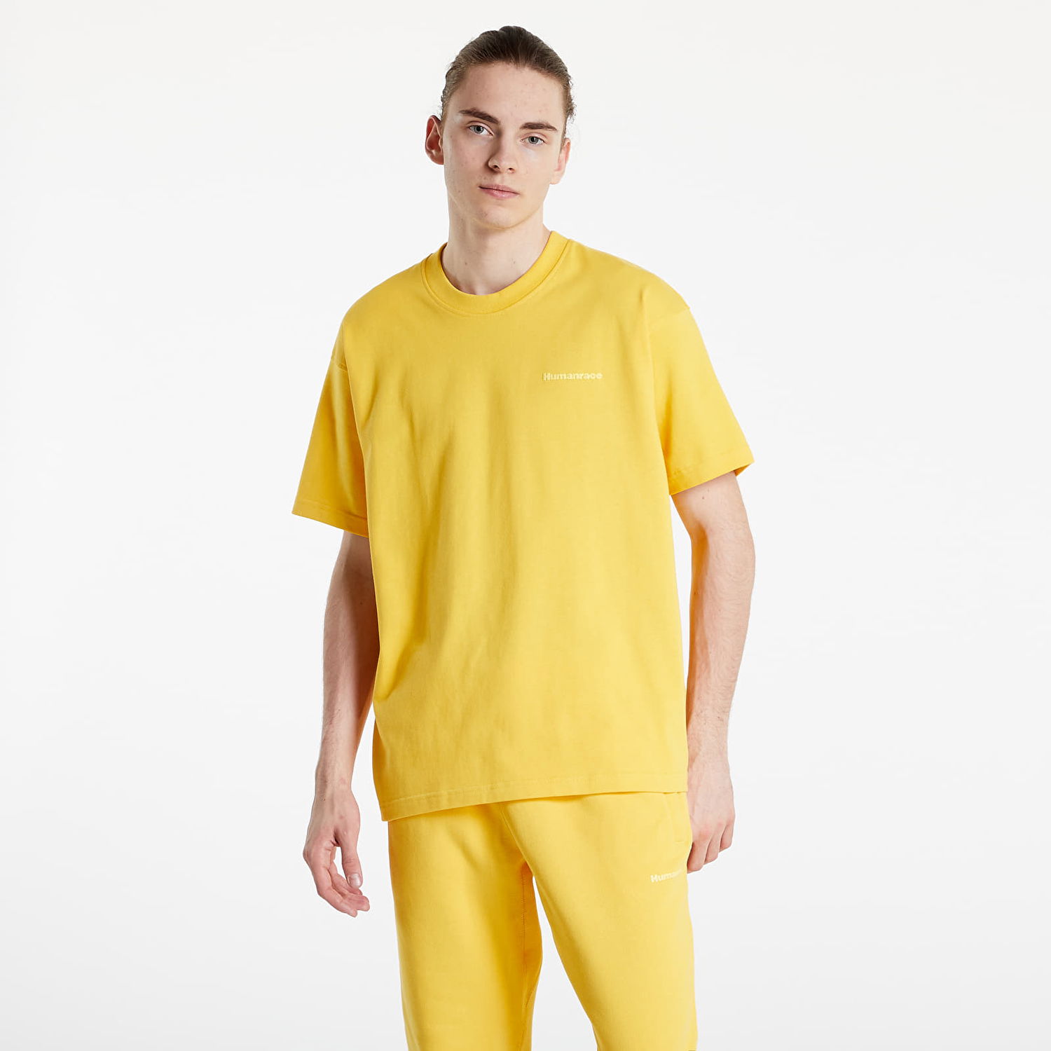 Тениска adidas Originals Pharrell Williams x Basics Tee Bold Gold Жълто | HG1806, 0
