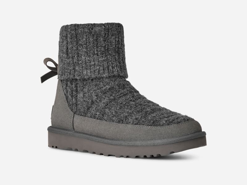 Кецове и обувки UGG Classic Mini Cabelle Knit Boot Сиво | 1174578-MNGRY, 1
