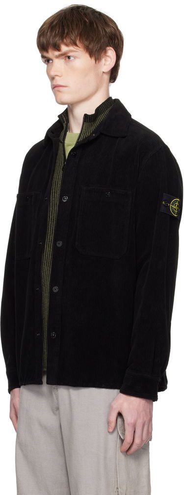 Риза Stone Island Organic Cotton Corduroy Overshirt Черно | K2S15 1200012 S0212, 3