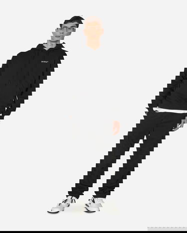 Суитчър Off-White Logo Slim Hooded Sweatshirt Black Черно | OMBB097C99FLE007 1001, 4