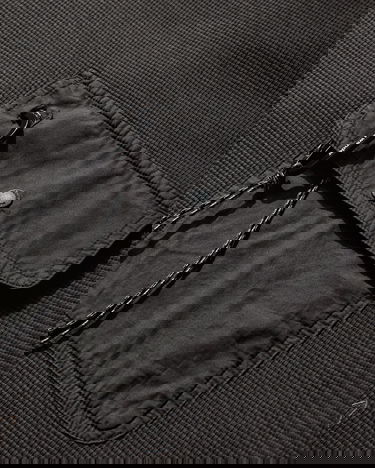 Риза ROA Garment-Dyed Waffle Knit Long-Sleeve with Utility Chest Pocket Черно | 5745284539 10, 4