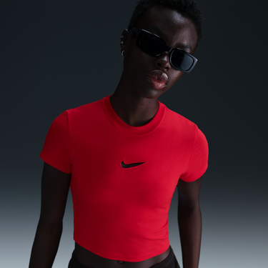 Съкратен топ Nike Sportswear Chill Knit Crop Top Червено | HF9534-657, 1