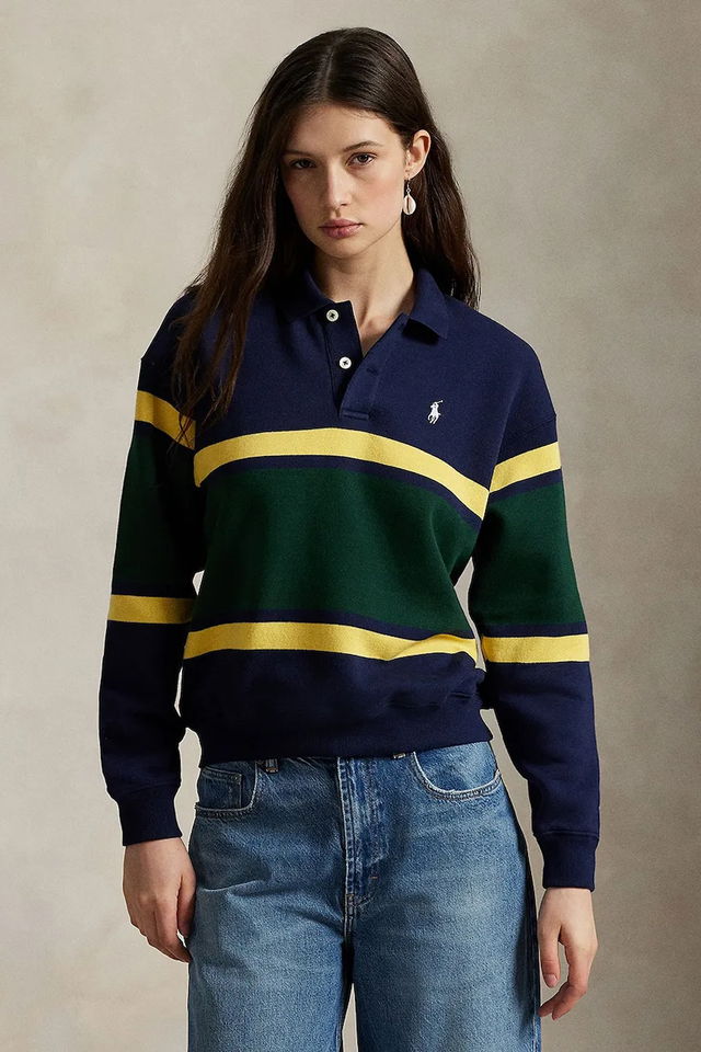 Striped Long-Sleeve Rugby Shirt