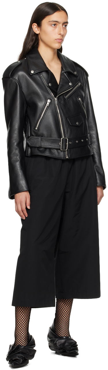 Яке бомбър We11done We11done Women's Leather Biker Jacket Черно | WD-R53-23-130-W-BK, 3