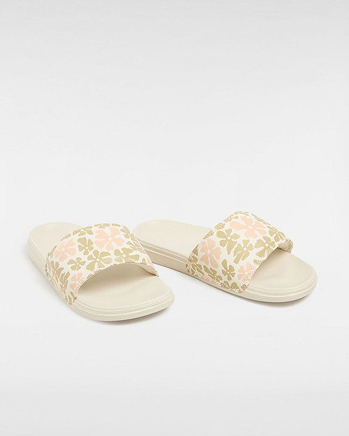 Кецове и обувки Vans Womens La Costa Slide-on Shoes (groovy Floral Peach) Women Pink, Size 2.5 Бежово | VN0A5HFEBOD, 1