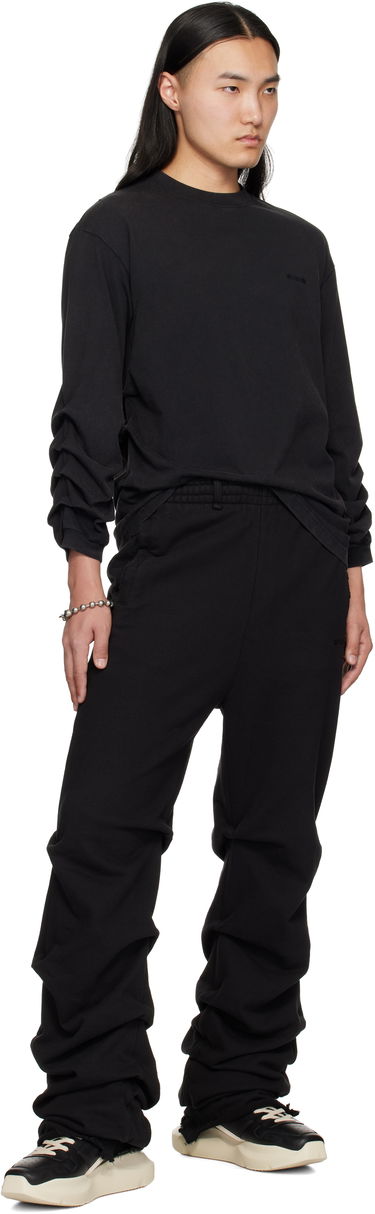 Спортни панталони We11done We11done Wrinkled Straight Jogger Sweatpants Черно | WD-TA0-25-724-U-BK, 3