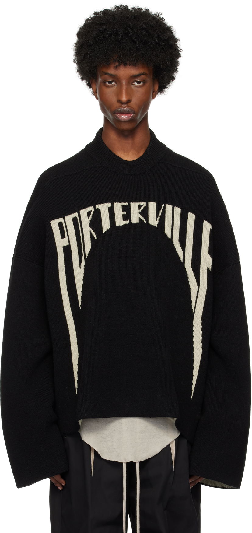 Пуловер Rick Owens Porterville Jumbo Sweater Черно | RR02D6699 KWV1