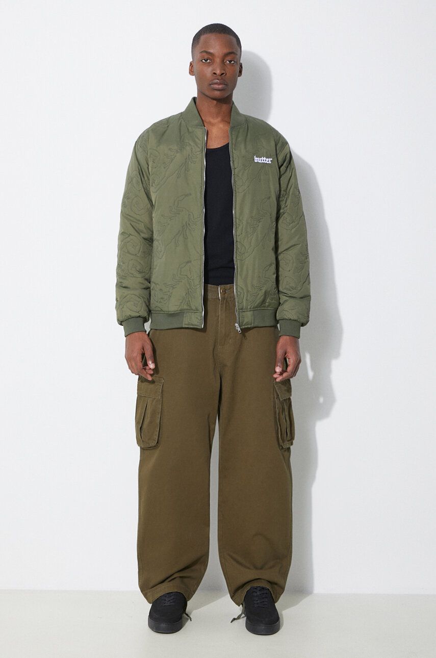Яке бомбър Butter Goods Scorpion Bomber Jacket Зелено | BGQ1243402, 1