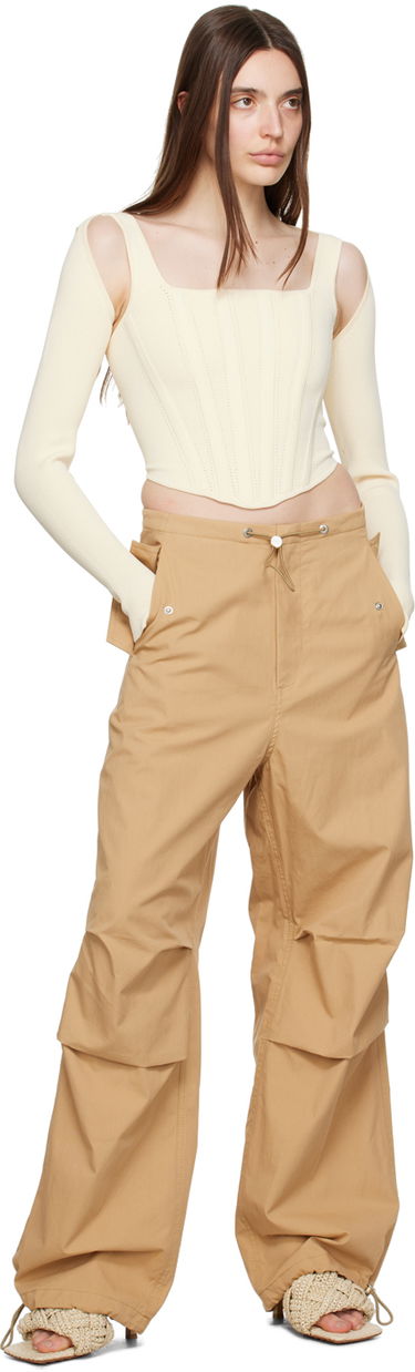 Карго панталони Dion Lee Elasticized Cargo Trousers Бежово | C2100P23, 3
