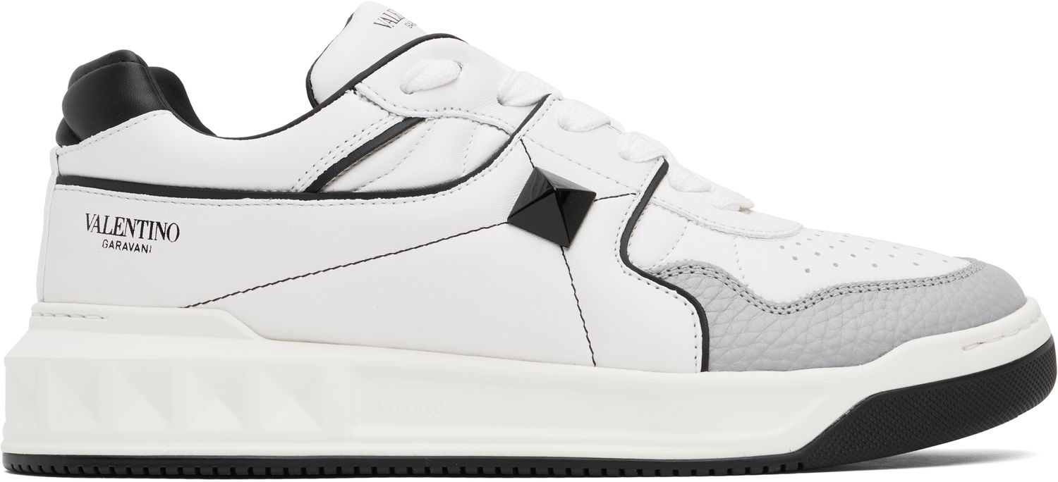 Кецове и обувки Valentino Valentino Garavani One Stud Low-Top Nappa Бяло | 6Y2S0E71NWN, 0